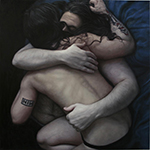 Couple (GZ1), Oil on canvas, 60" x 60”, 2018.